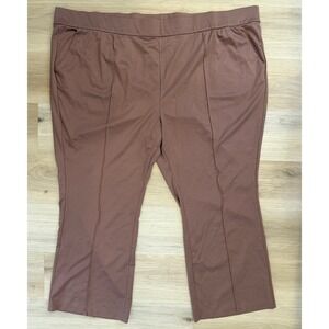Isaac Mizrahi Live Women's Brown Pants with Pockets Plus Size 5x